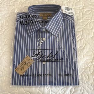 Blue and white dress shirt